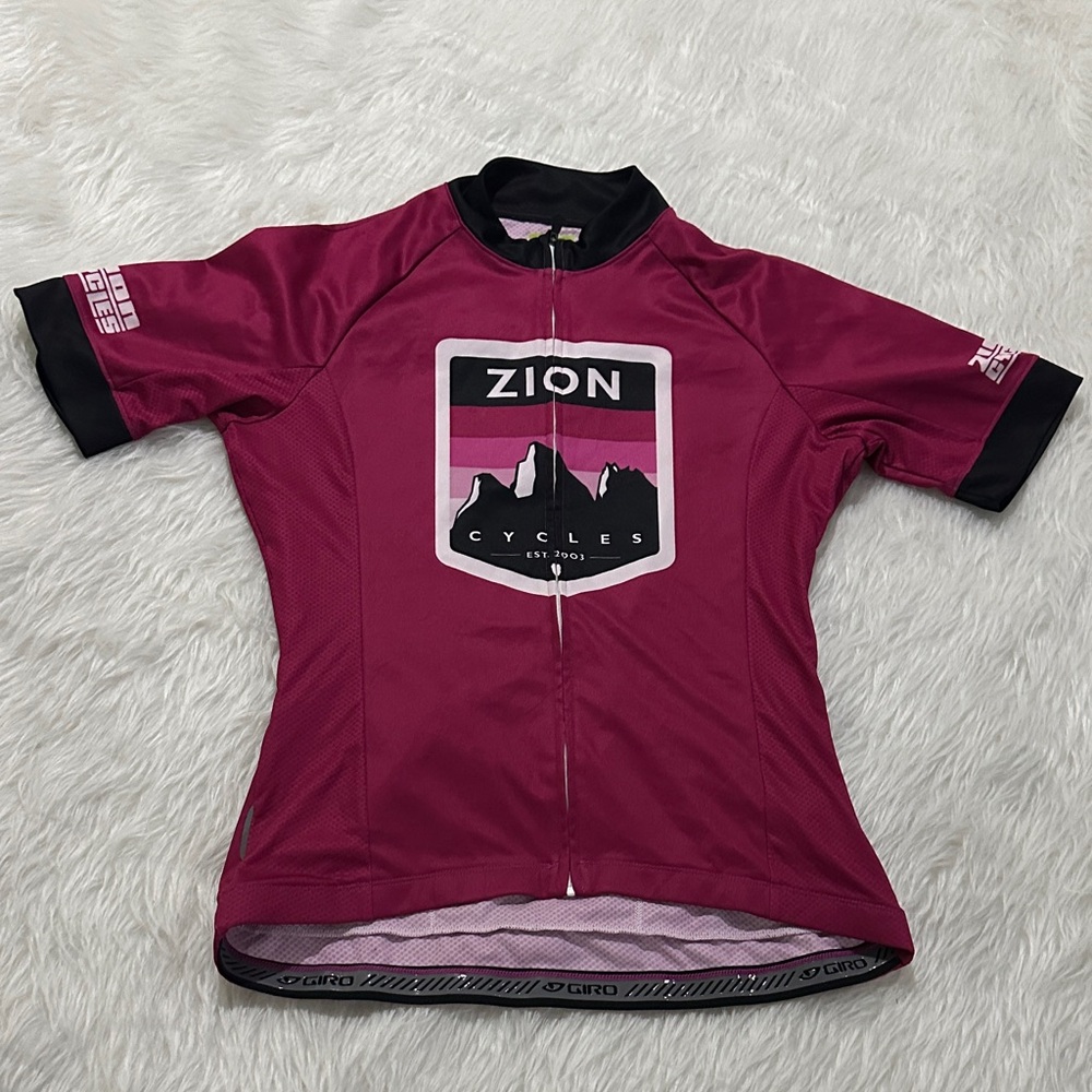 Giro Maroon and Black Cycling Jersey